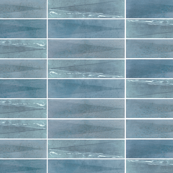 Barret - 2.36"x9.7" - Blue Decor - Glossy