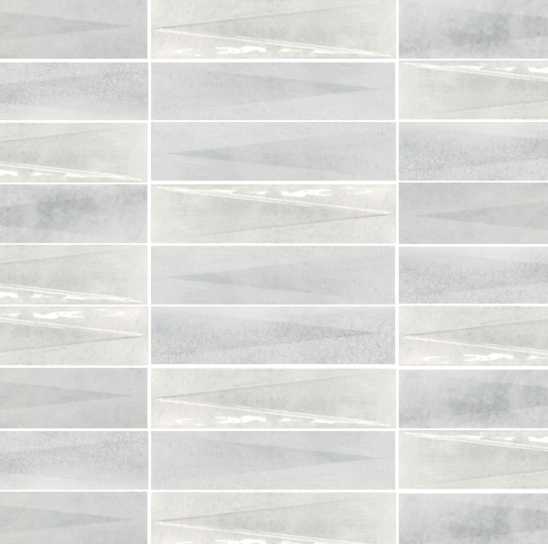 Barret - 2.36"x9.7" - Silver Décor  - Glossy
