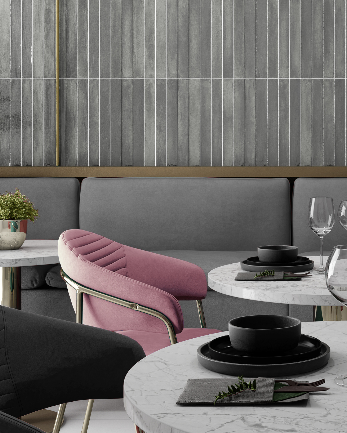 Cecilia - 2"x16" - Grigio - Glossy