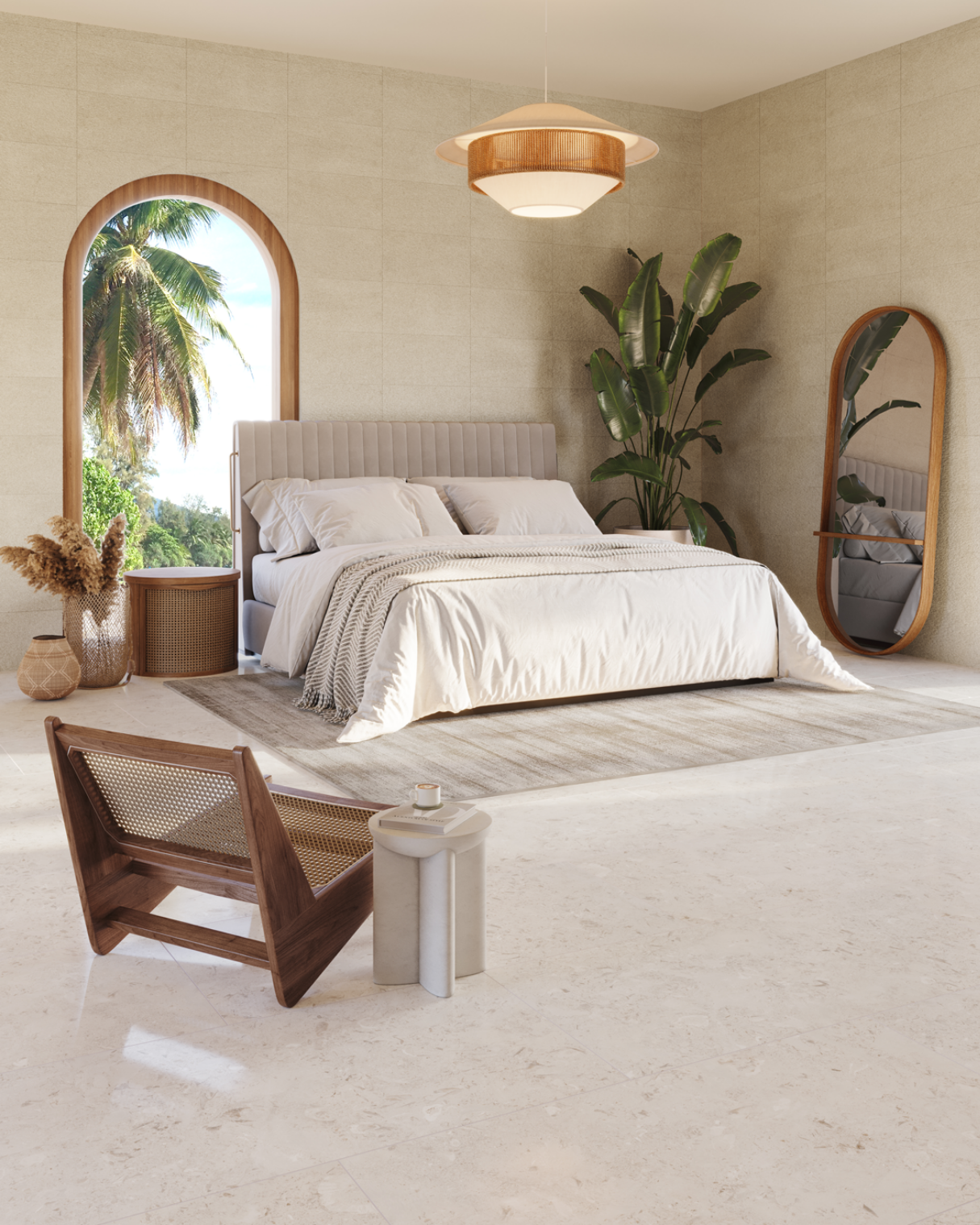 Corinne Shell - 24"x48" - Beige - Polished