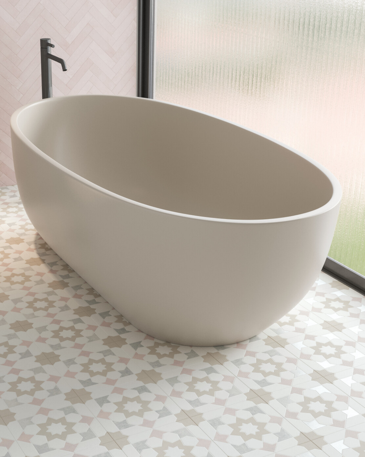 Dolma - 8.8"x8.8" - Taupe Star - Matte