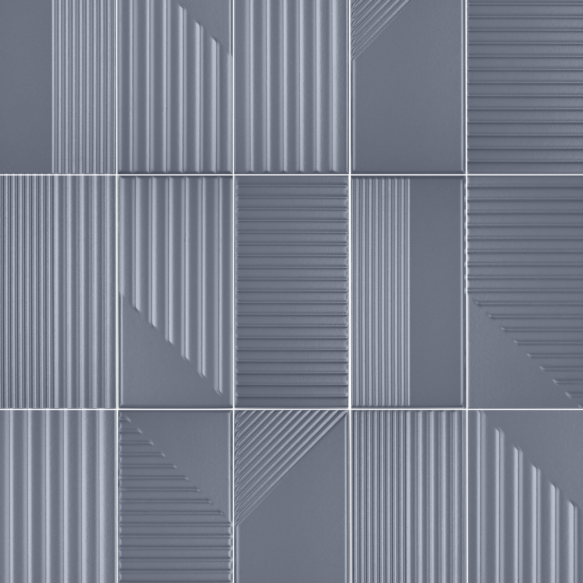 Farah - 4"x8" - Indigo - Matte