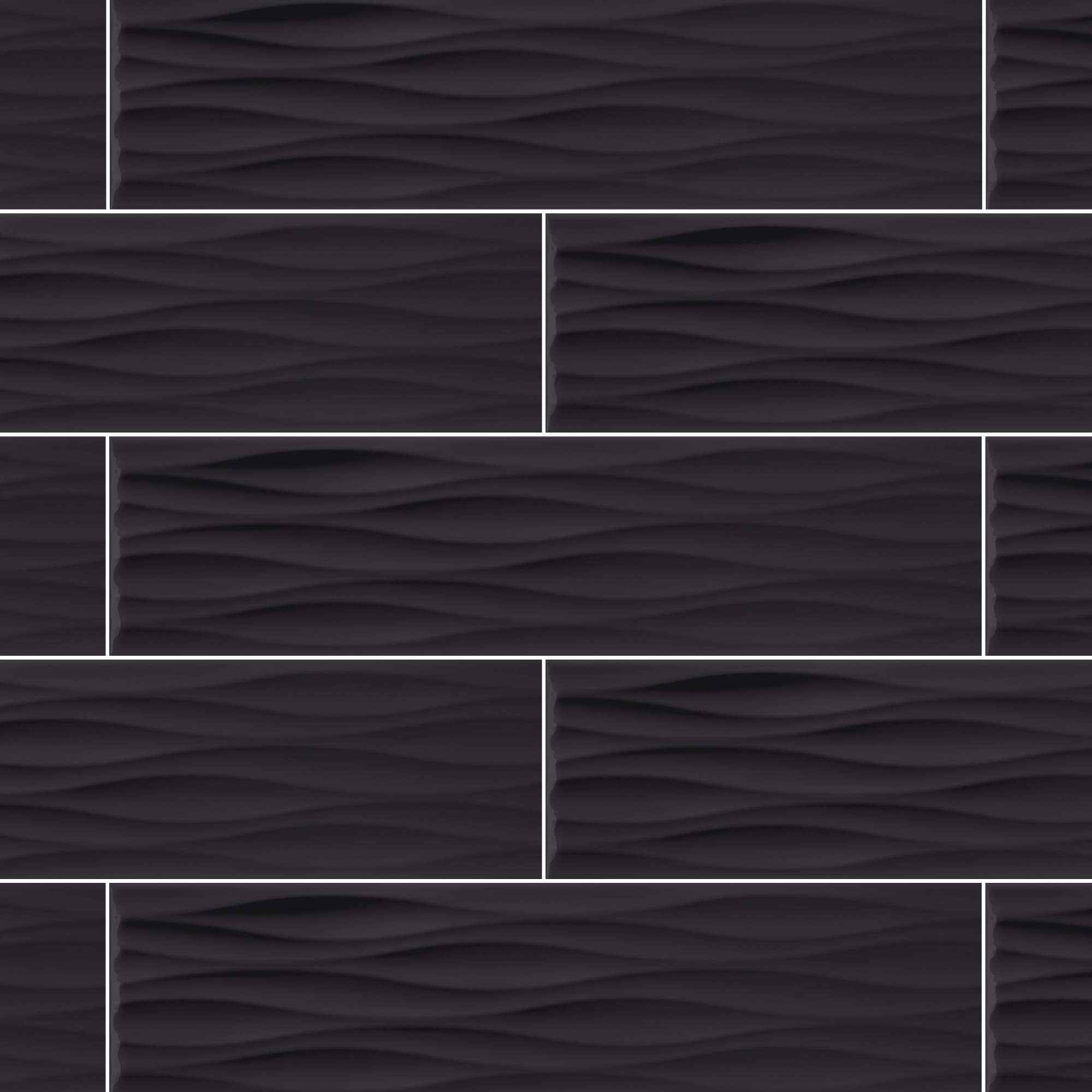 Kristy 2.0 Ripple - 4"x16" - Black - Matte