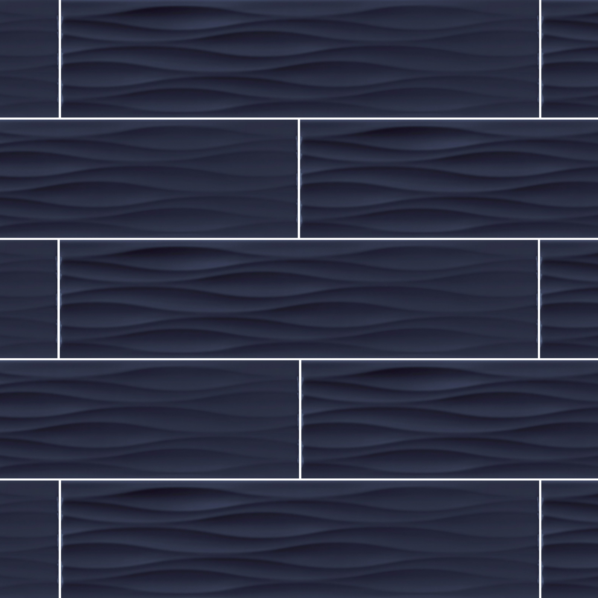 Kristy 2.0 Ripple - 4"x16" - Navy - Matte