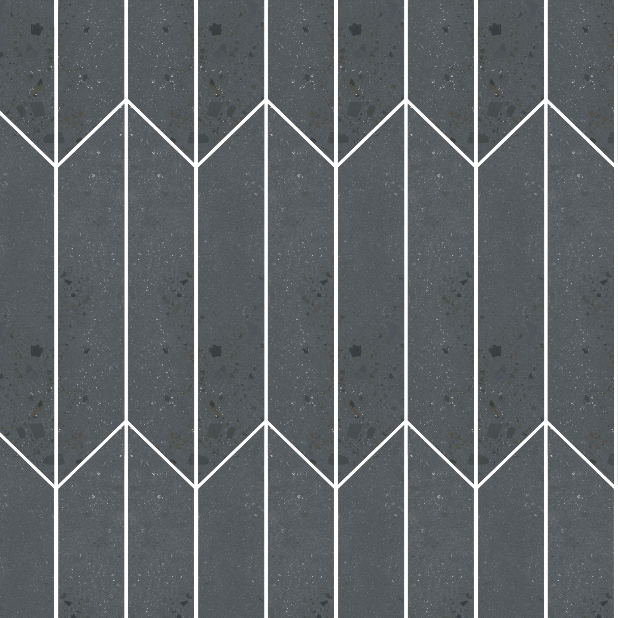 Langley Chevron - 2.5"x15" - Coal - Matte