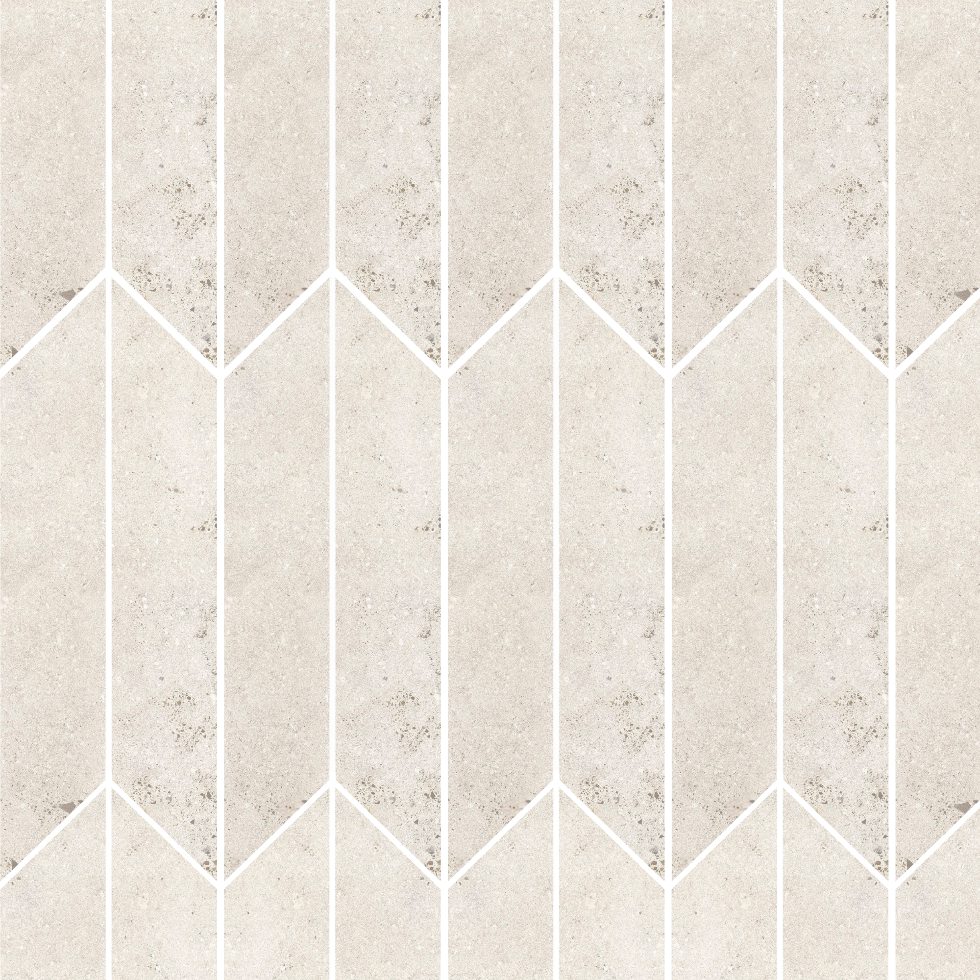 Langley Chevron - 2.5"x15" - White - Matte