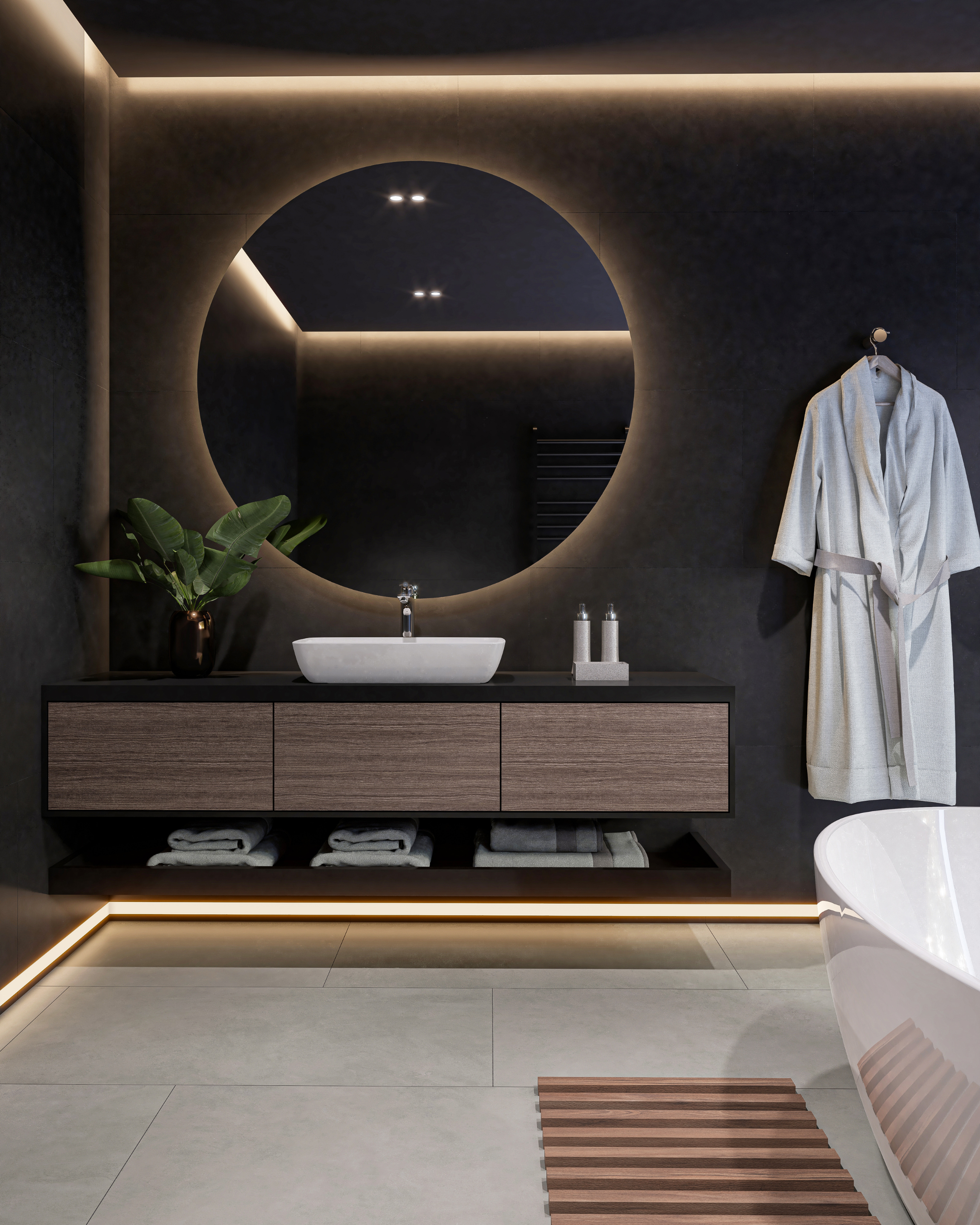 Leigh - 24"x48" - Dark - Matte