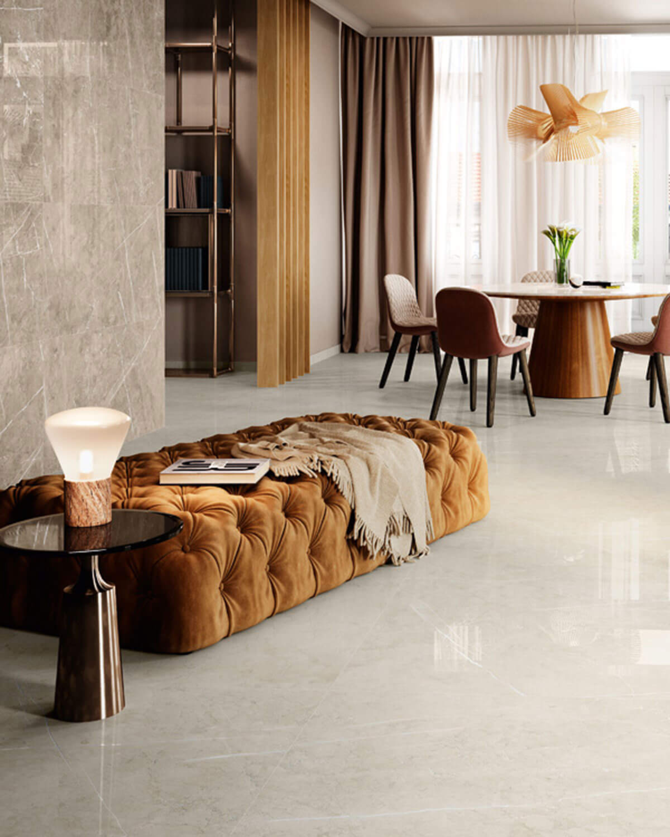 Lynn - 25"x57.5" - Crema - Polished