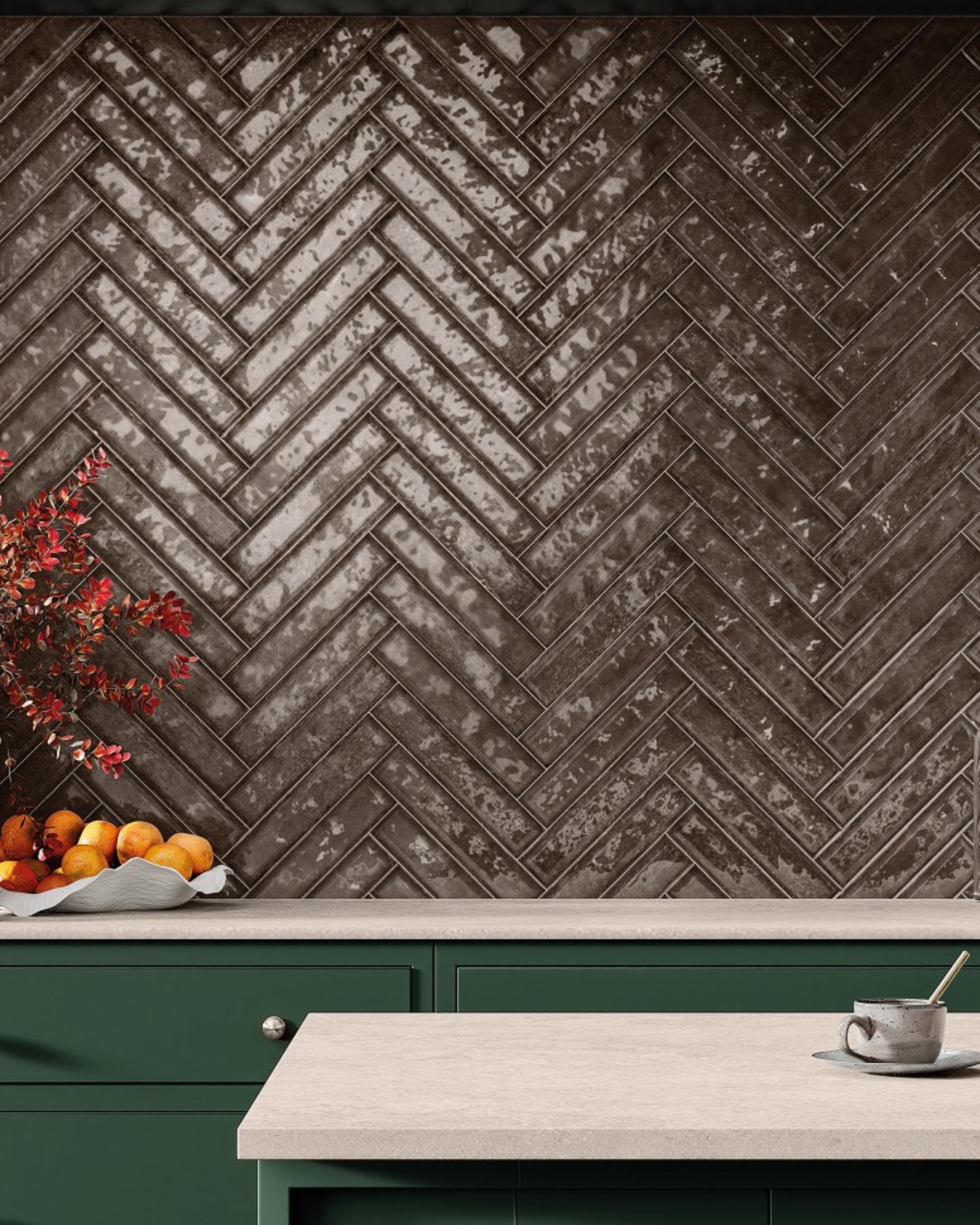 Orion - 2"x10" - Taupe - Glossy