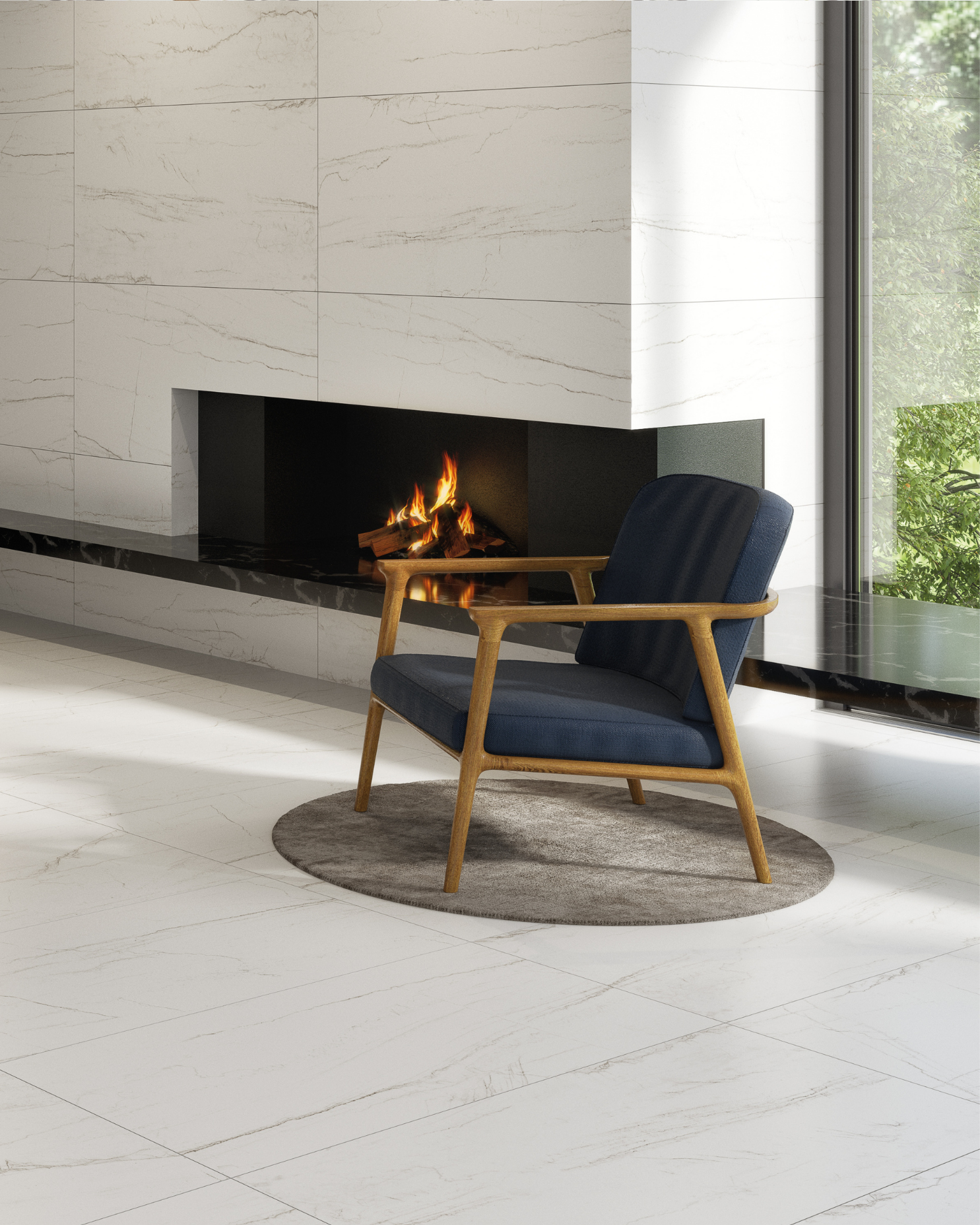 Santiago - 24"x48" - Marble - Matte
