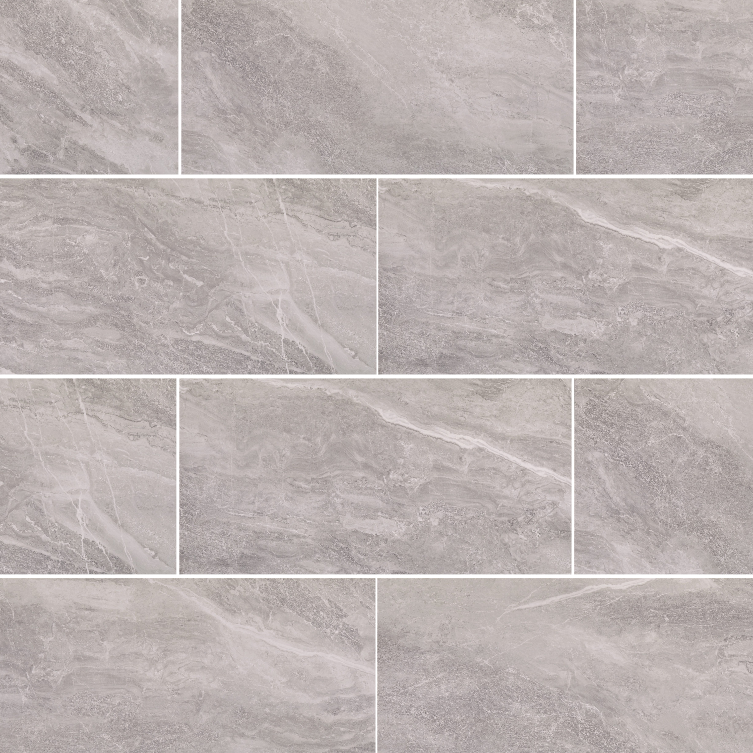 Stormy - 12"x24" - Grey - Matte