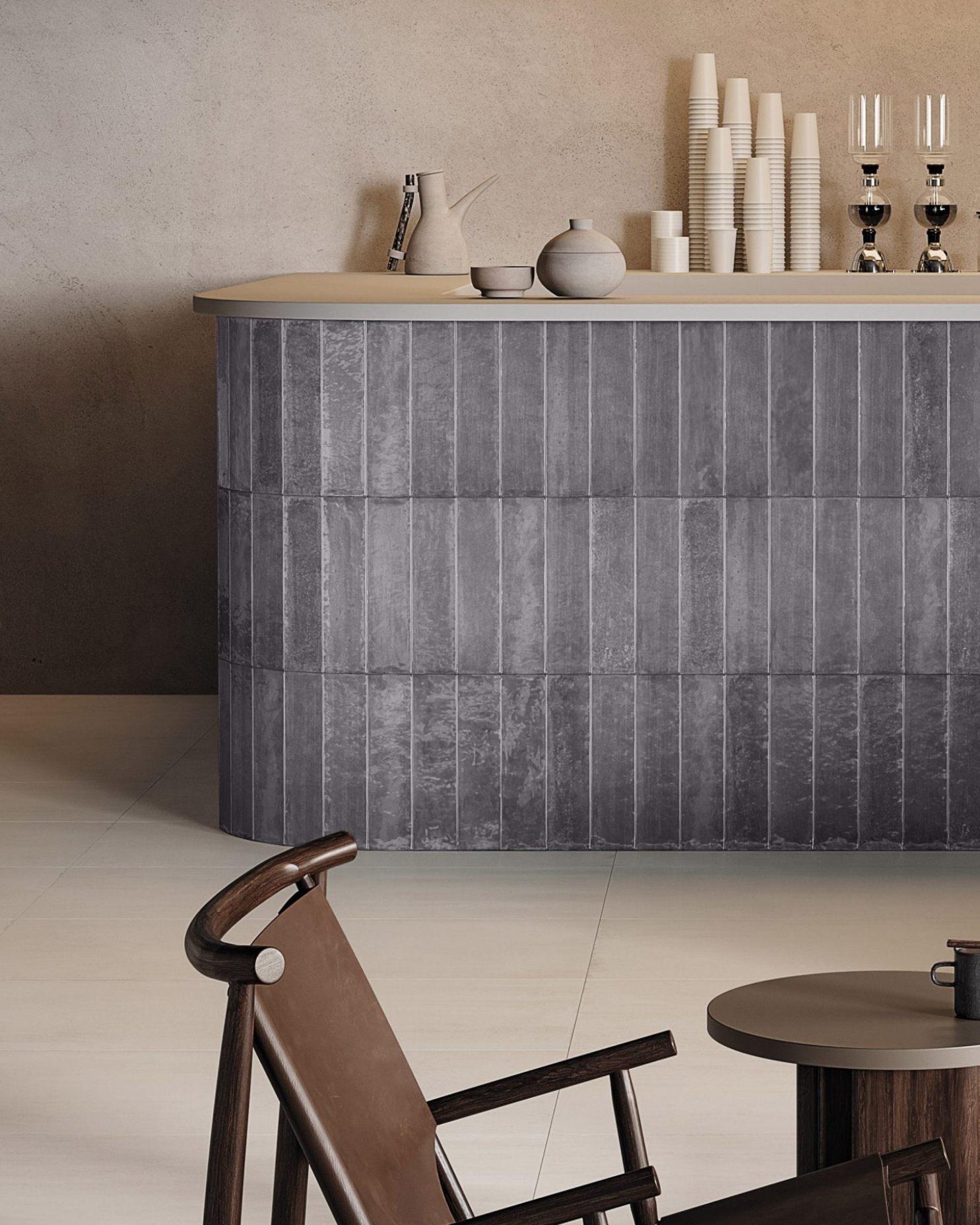 Willow - 4"x16" - Gray - Glossy